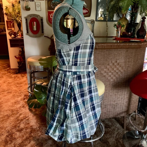 TOPSHOP size 8 sleeveless plaid mini dress - Picture 5 of 12